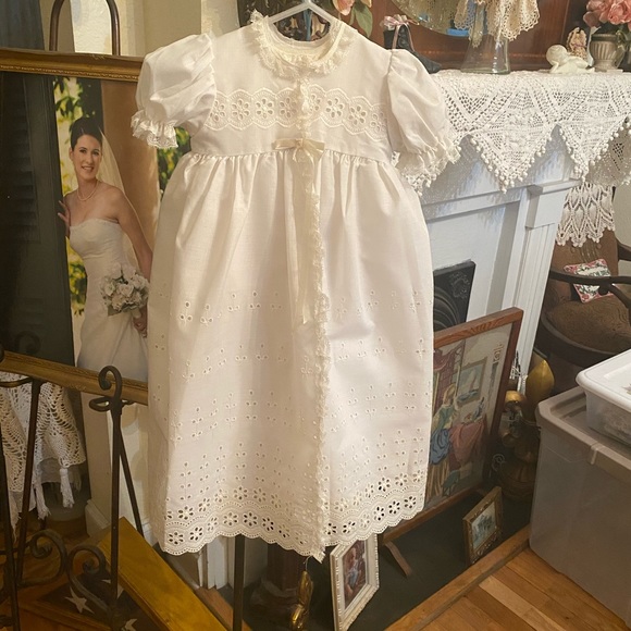 Vintage Phyllis Baby Wear 3 piece Christening Gown size 0-6 months - Picture 1 of 13